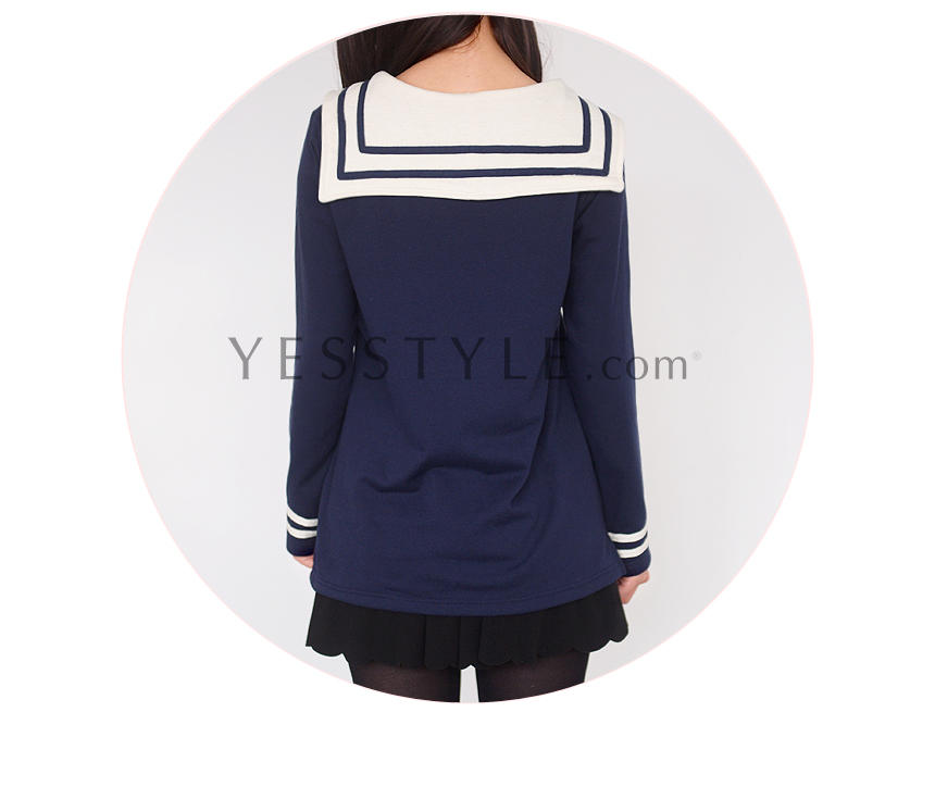 59 Seconds LongSleeve Sailor Collar Top YesStyle